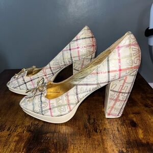 Coach Corey peep toe 4” heels